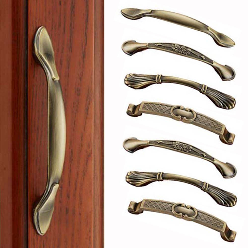 Furniture Hardware Knobs - ヴィンテージブロンズワードローブドレッサーキャビネットプルハンドル引き出しハンドルドアノブ家具金具
