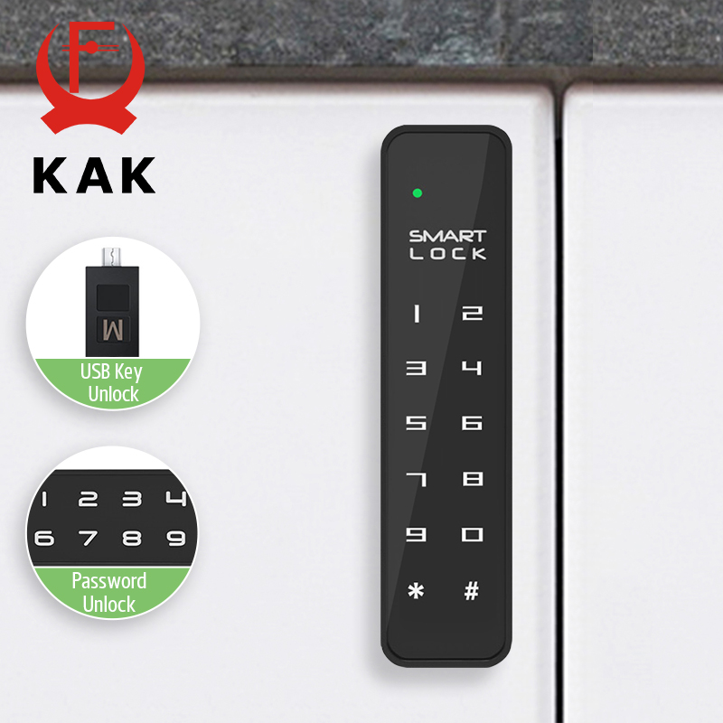 Furniture Hardware Fittings - KAK パスワードロック引き出しロック盗難防止ミニコードロッカーワードローブジムキャビネット電気スマートドアロックファイルキャビネットハードウェア