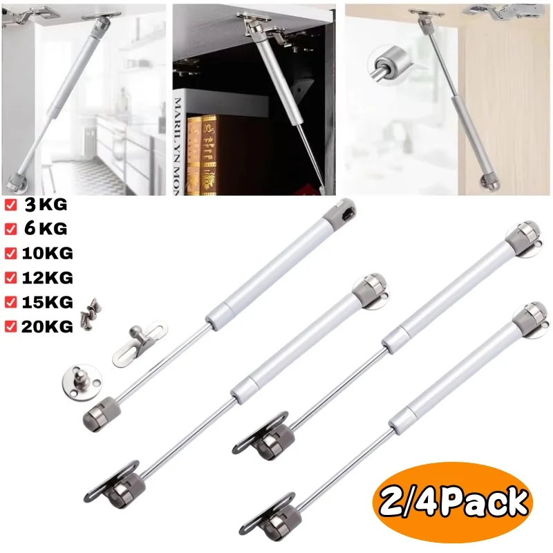 Cabinet Hinge Overlay - 2/4 パックガススプリングドアリフトサポート 6-20KG キャビネットドアガスストラット油圧キッチン食器棚ドアヒンジガス小道具/ショック