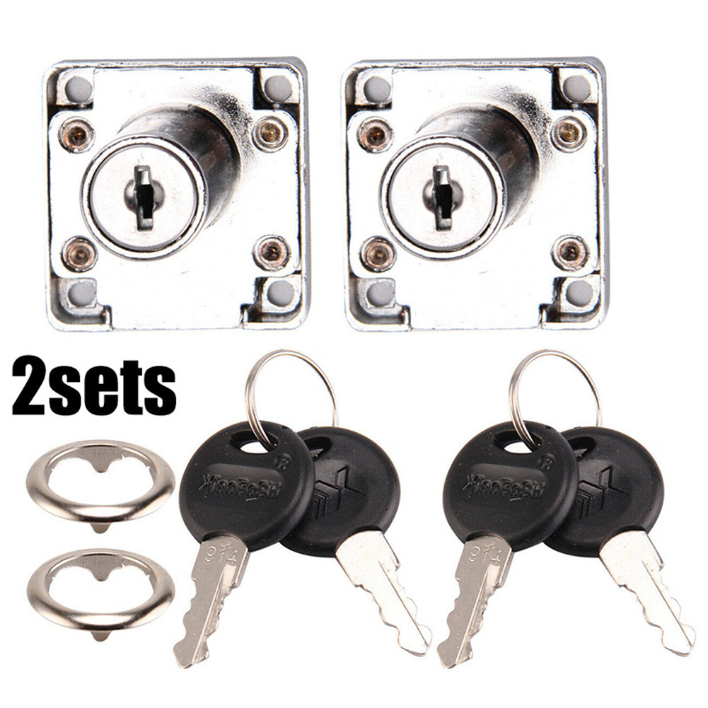 Brand Hardware Furniture - 2ロックキャビネットロック、4キー付きキャビネットカム、食器棚ドア、引き出し、家具、レターロック、メールボックス、新品、高品質ハードウェア
