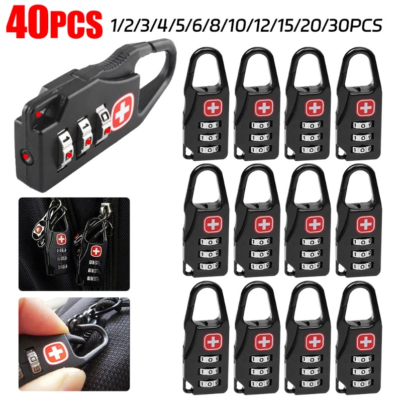 Cabinet Lock Key - 40-1 個ミニセキュリティ税関ロックコンビネーションコード番号ロック南京錠パスワード南京錠スーツケース引き出しキャビネット荷物ジッパー用