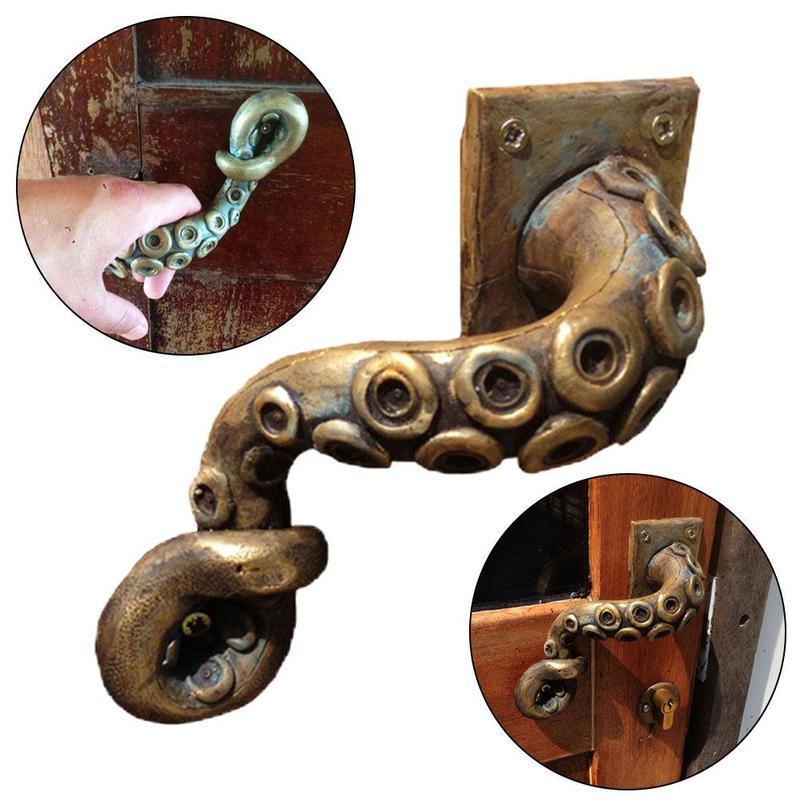 Furniture Hardware Knobs - ヴィンテージタコドアノブアニマルスタイル屋外フック家具引き出しバー取手ハンドルハードウェア古代キャビネットシェイクハンドハンドル