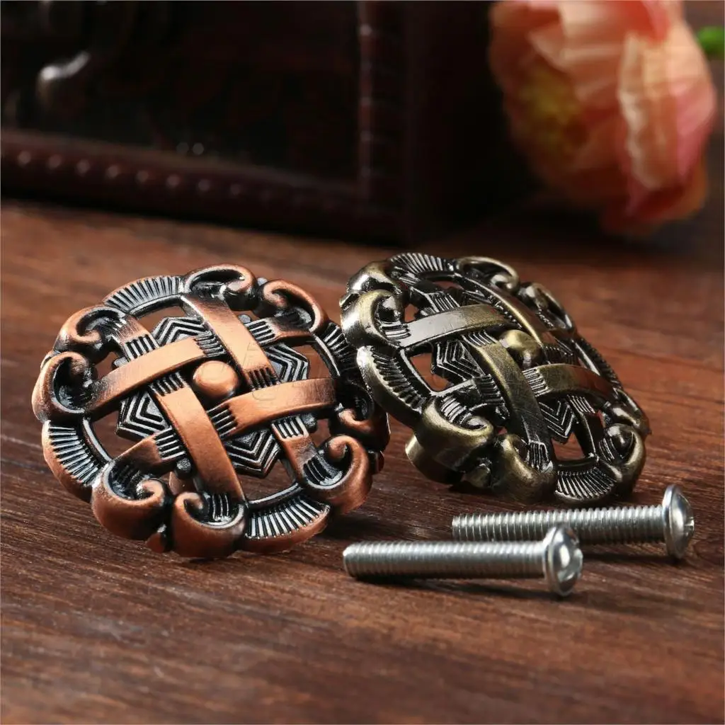 Furniture Joint Hardware - Bowarepro-キッチン食器棚,引き出し,クローゼット,引き出し,キャビネットドア,ノブ用のレトロな形の亜鉛合金ハンドル