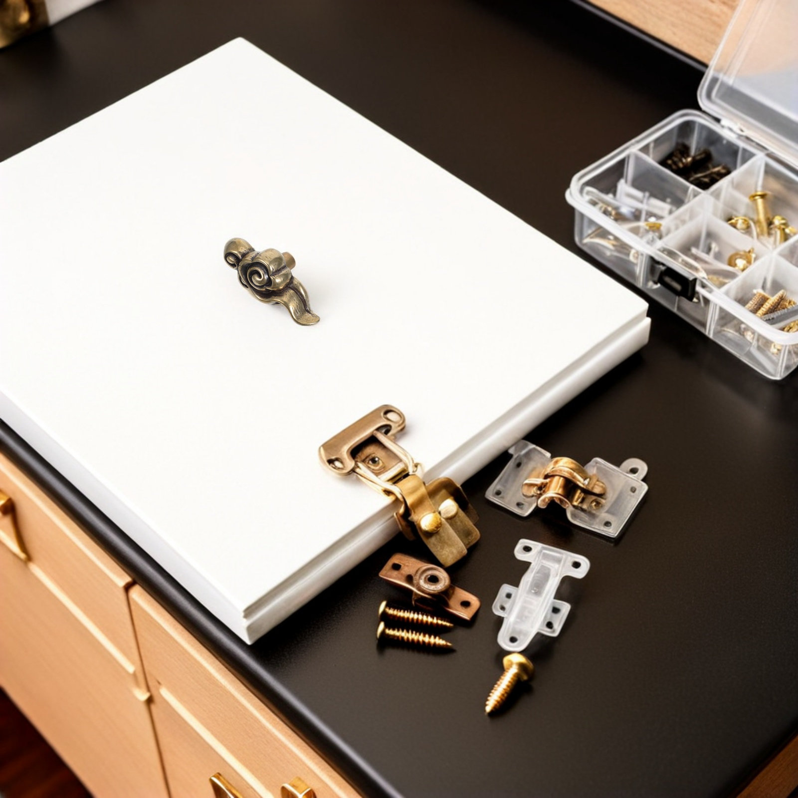 Furniture Hardware Knobs - 装飾的な雲の形をした取っ手。アンティーク調の真鍮製で、ワードローブ、ドレッサー、食器棚、キッチンの取っ手、家具の金具として使用できます。