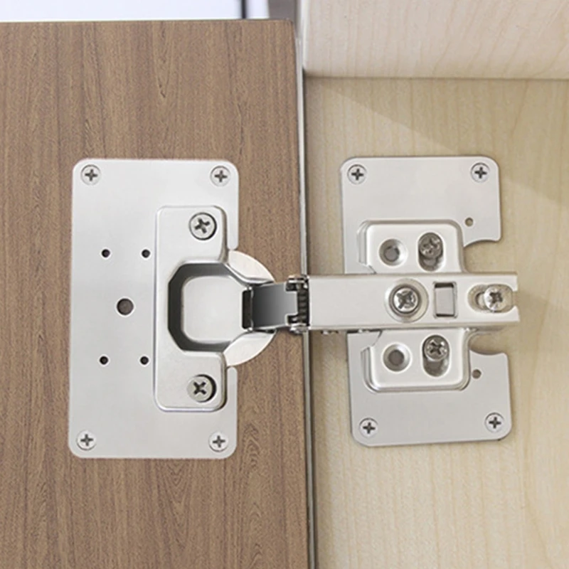Cabinet Hinge Overlay - 4 個キャビネットヒンジ修理プレートステンレス鋼ヒンジ修理プレート木製キッチンキャビネットドアを保護するため