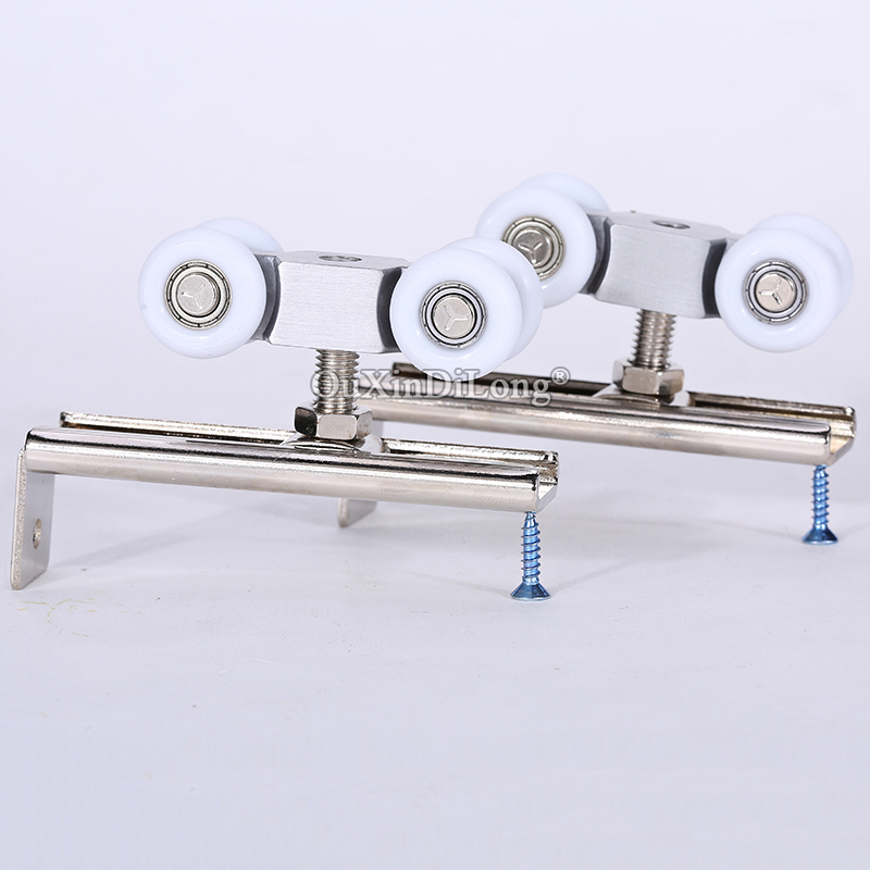 Brand Hardware Furniture - 頑丈な引き戸ローラー,プーリーハンガー,木製ドアハンガー,家具ハードウェア,新品,4輪,2個