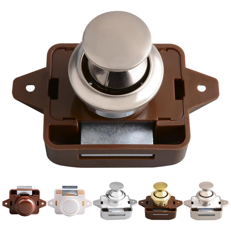 Furniture Hardware Knobs - キャンピングカープッシュボタンラッチロック RV キャンピングカーキャラバンボート引き出しキャビネットドアキャッチノブ家庭用食器棚家具ハードウェア