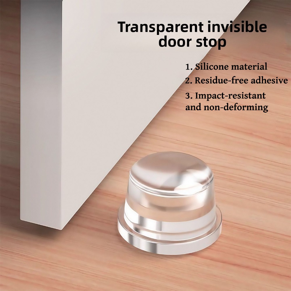 Furniture Joint Hardware - シリコーンドアストッパー壁プロテクター寝室のドアハンドルバンパー自己粘着アンチクラッシュパッド実用的な家具アクセサリー