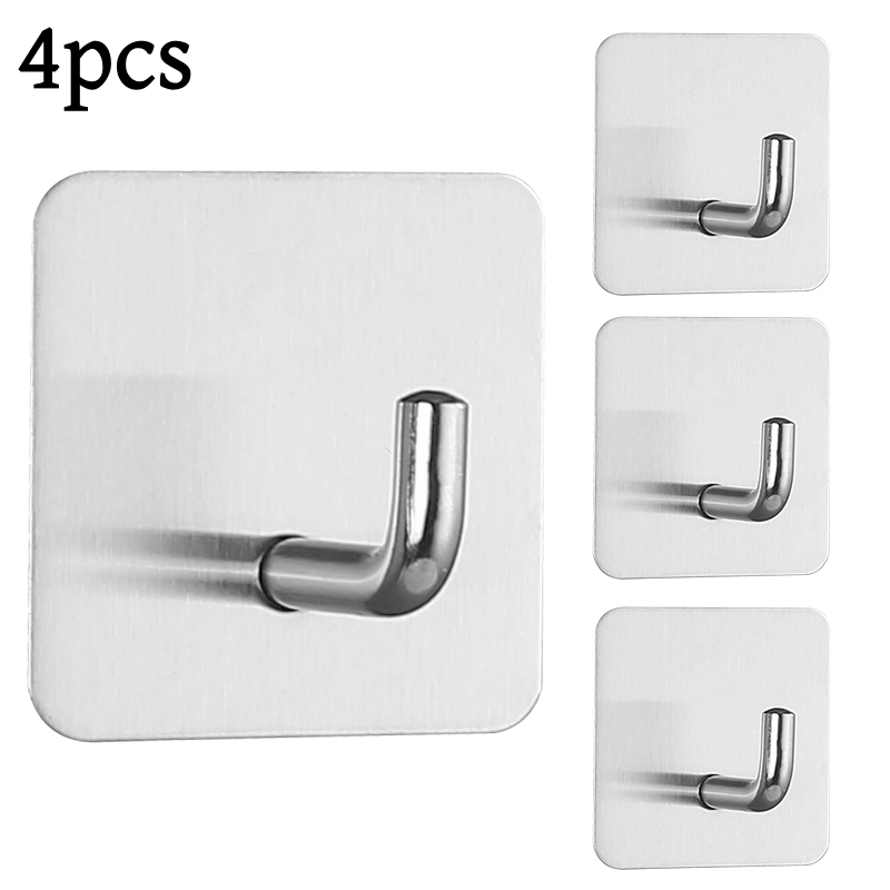 Furniture Hardware Fittings - 2-4 個の自己粘着式壁フックタオルホルダードア布コートハンガー浴室キッチンハードウェアラックバッグフックオーガナイザー吊り下げ用
