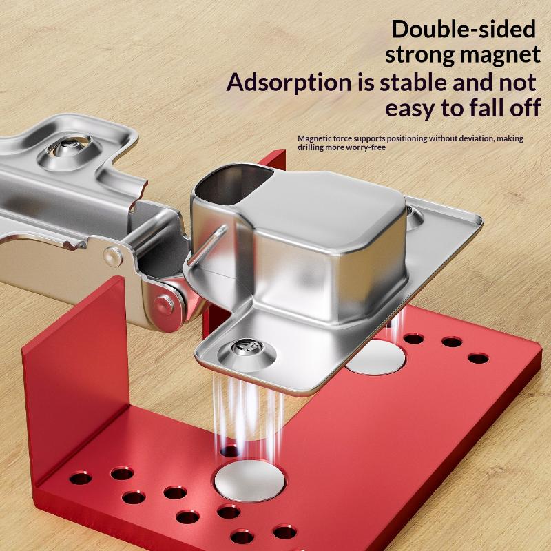 Furniture Hardware Fittings - 磁気式キャビネットヒンジスペーサー 2mm隙間調整ツール 高精度 キッチン・バスルームキャビネットドア取り付け DIY木工用