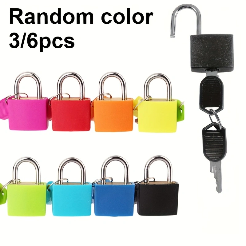 3/6 個ミニカラフルな南京錠 2 つのキー付き小型スーツケ - Cabinet Lock Key のレビューと価格