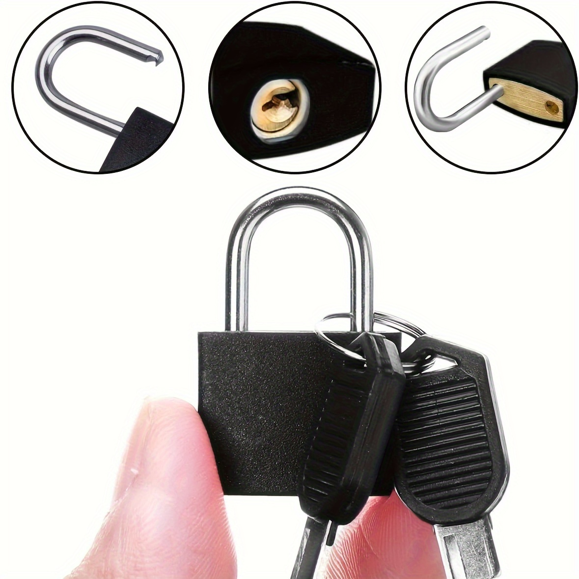 3/6 個ミニカラフルな南京錠 2 つのキー付き小型スーツケ - Cabinet Lock Key のレビューと価格