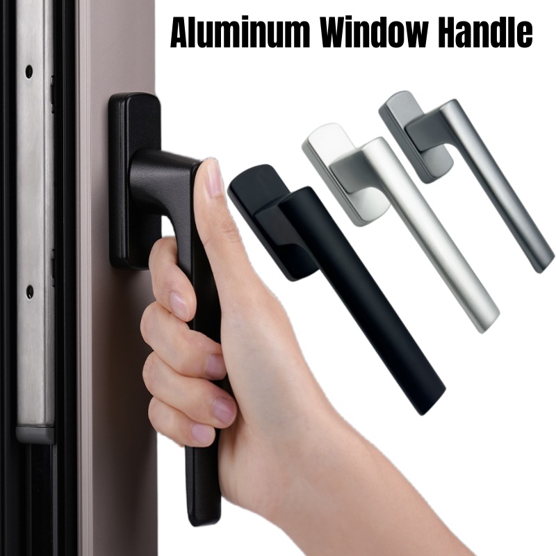 左＆右アルミ合金製外部フラットハンドル、断熱ドア・窓用、建築 - Furniture Hardware Fittings のレビューと価格