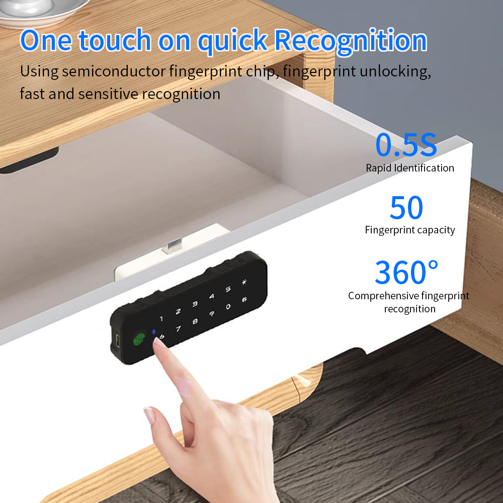 Tuya Bluetooth スマート木製キャビネット指紋ロ - Cabinet Lock Key のレビューと価格