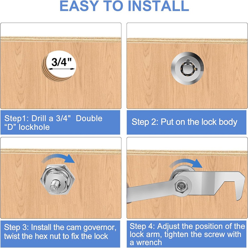 ツールボックスロック キー付き、5/8インチ キャビネットカ - Cabinet Lock Key のレビューと価格