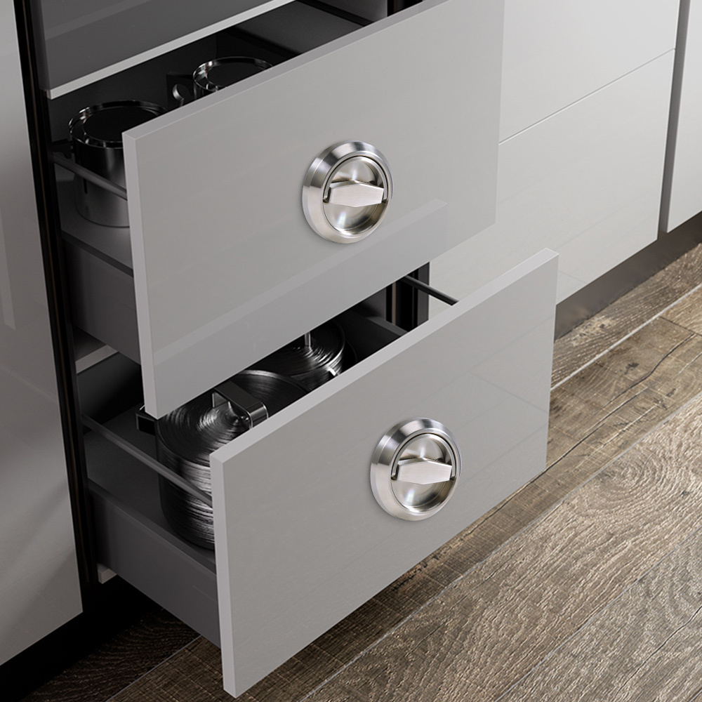 ステンレス鋼の隠しキャビネットノブとハンドルラウンド凹型食器 - Furniture Grade Hardware のレビューと価格