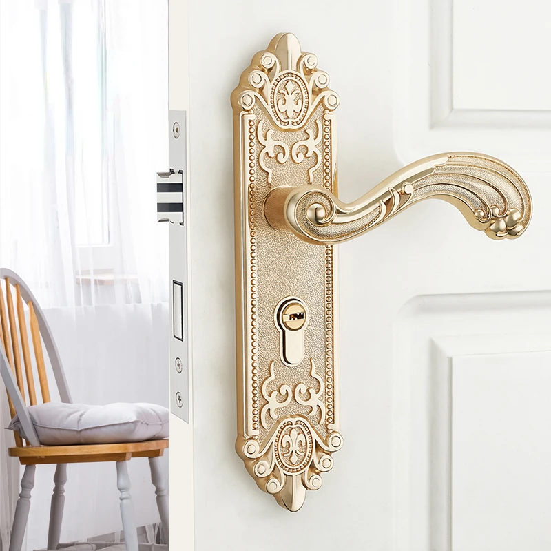 ヨーロッパ製静音室内ドアハンドル 高級防犯ドアロックノブ モ - Furniture Hardware Fittings のレビューと価格