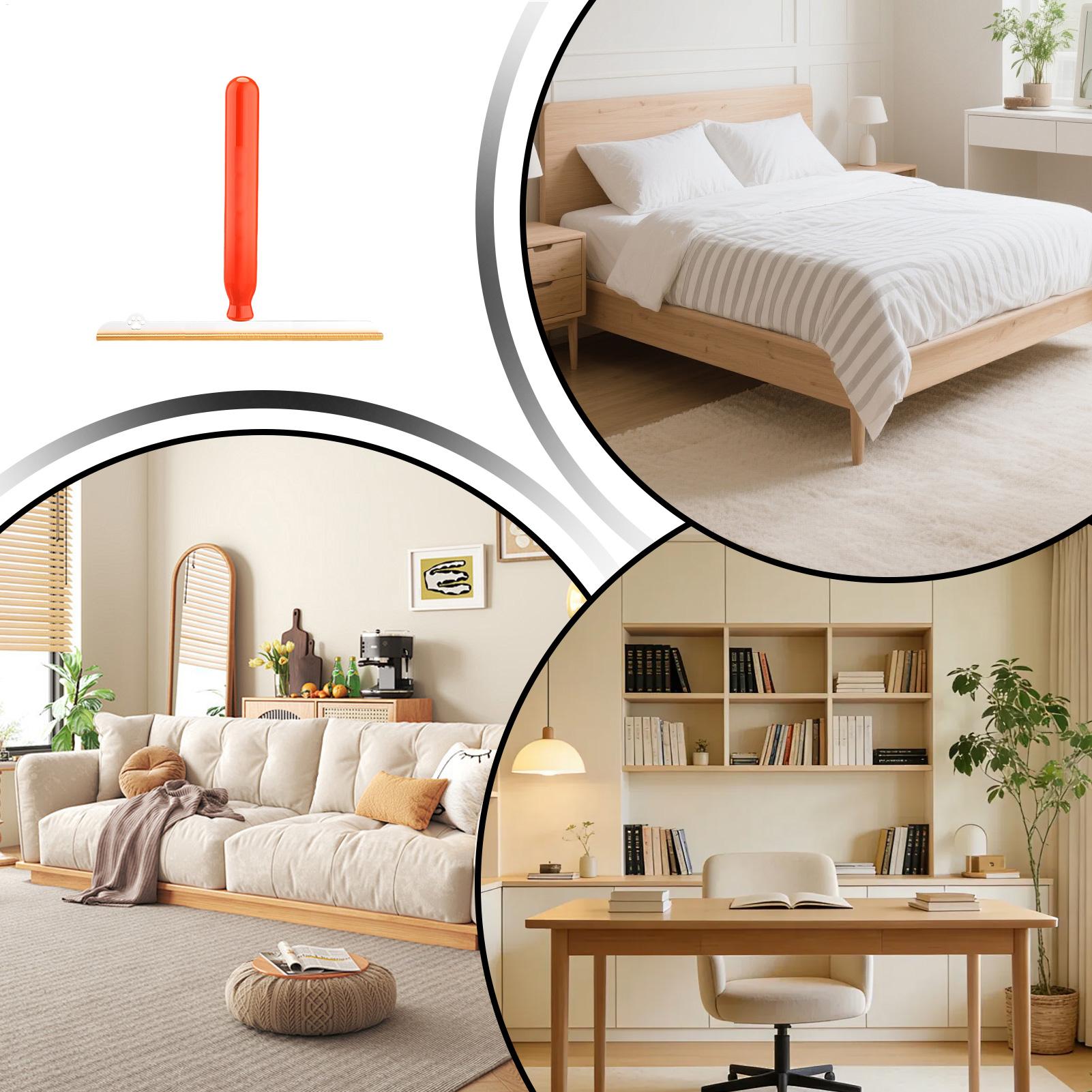 ペットの毛取り用カーペットレーキ 1個、持ち手付き、再利用可 - Furniture Joint Hardware のレビューと価格