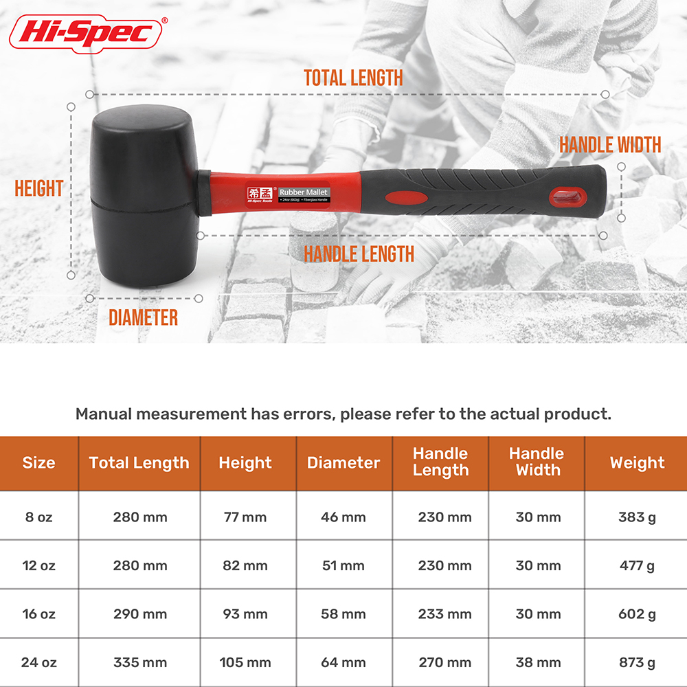 ソフトフェイスゴムハンマー、衝撃吸収打撃工具、非マーキング、 - Furniture Joint Hardware のレビューと価格