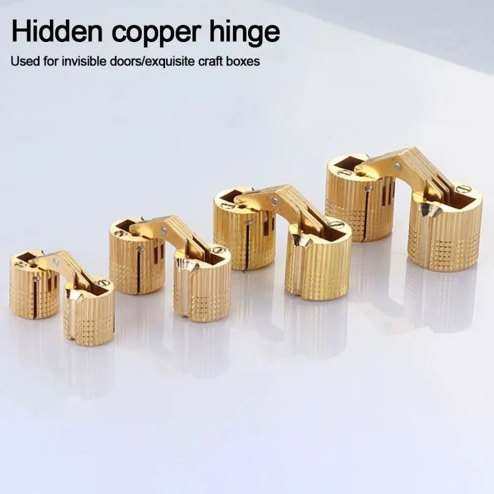 8-18mm 真鍮バレルヒンジ目に見えないキャビネット家具ヒ - Cabinet Hinge Overlay のレビューと価格