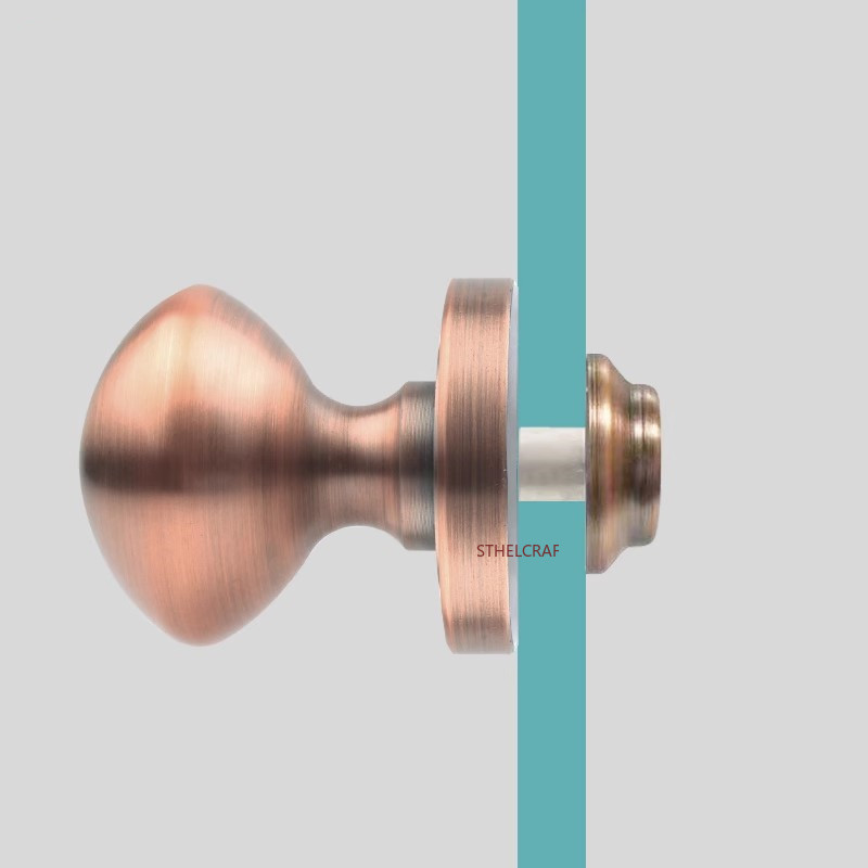 亜鉛合金納屋のドアハンドル屋内寝室の木製ドアラウンド単穴ハン - Furniture Hardware Knobs のレビューと価格